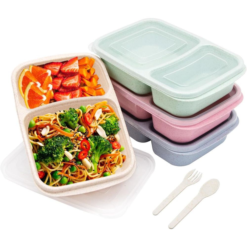 Meal Prep Containers - Conjunto de 4 Caixas de Almoço