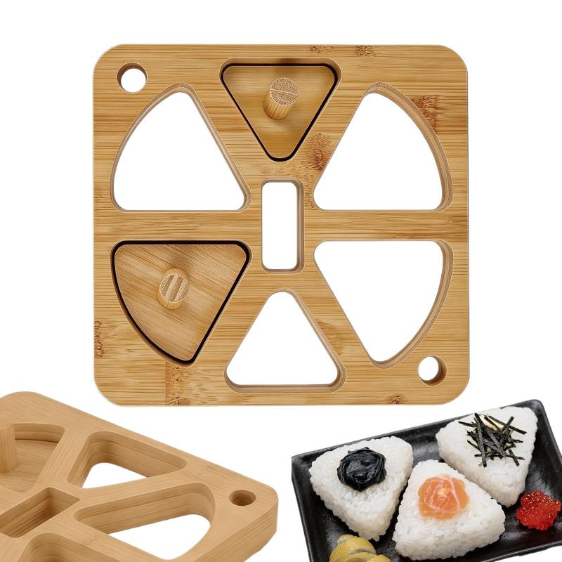 Meal Prep With Rice - Molde de Madeira para Onigiri com