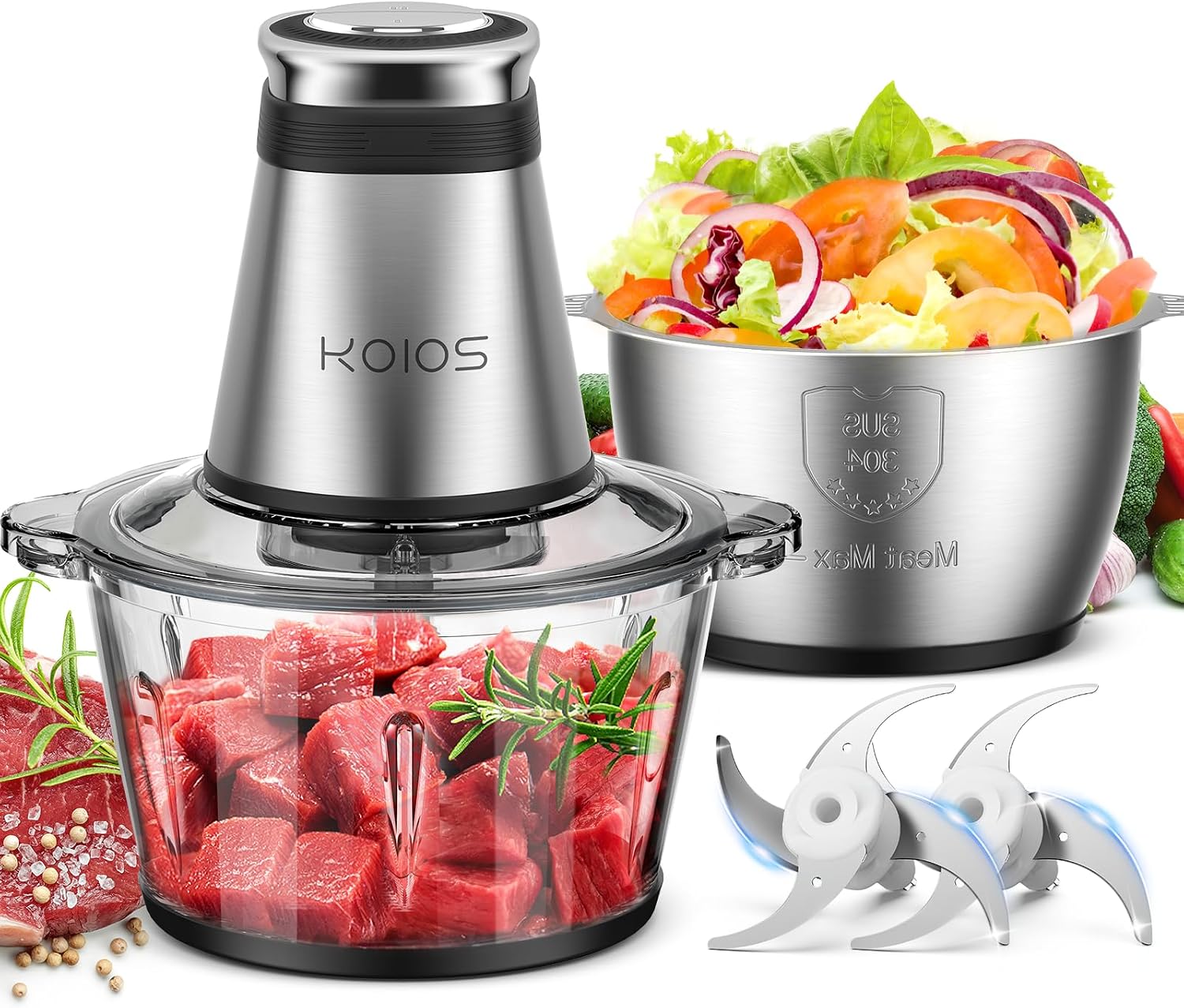 Veggie Chopper Cup - Processador de Alimentos 500W, 2 Tigelas