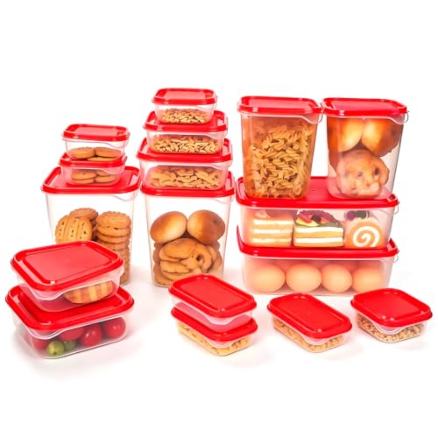 Conjunto de 17 Peças de Plásti - Meal Prep Containers avaliação e preço