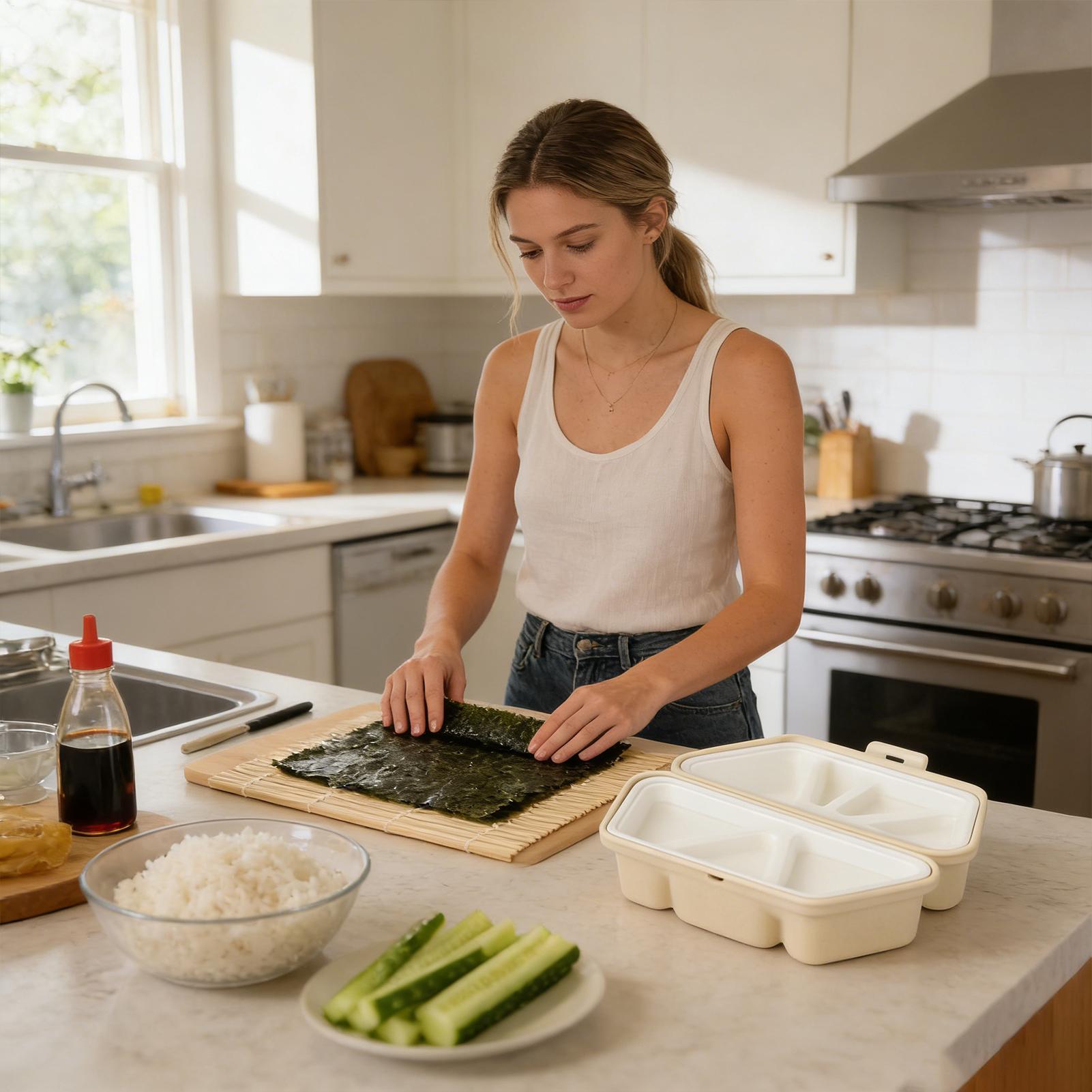 Molde de bola de arroz, 6 cavi - Meal Prep Japanese Food avaliação e preço