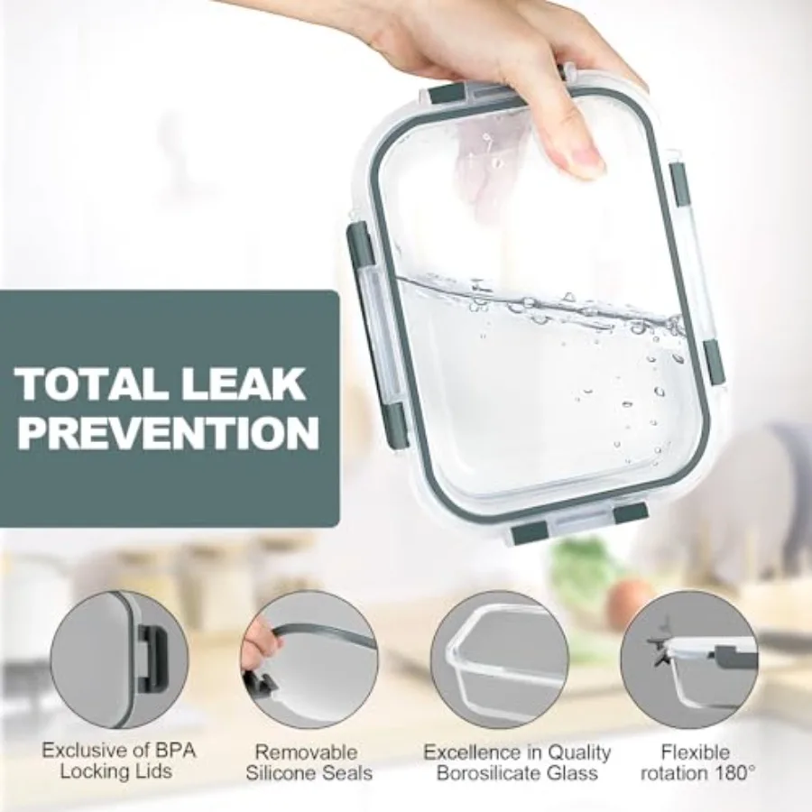 Conjunto de 10 Recipientes de  - Meal Prep Containers avaliação e preço