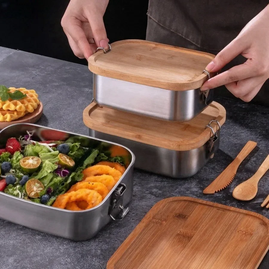 Nova lancheira com tampa de ba - Stainless Bento Box avaliação e preço