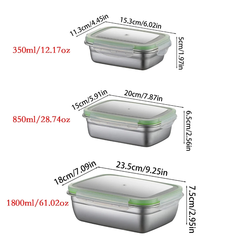 Conjunto de lancheira de aço i - Meal Prep Containers avaliação e preço