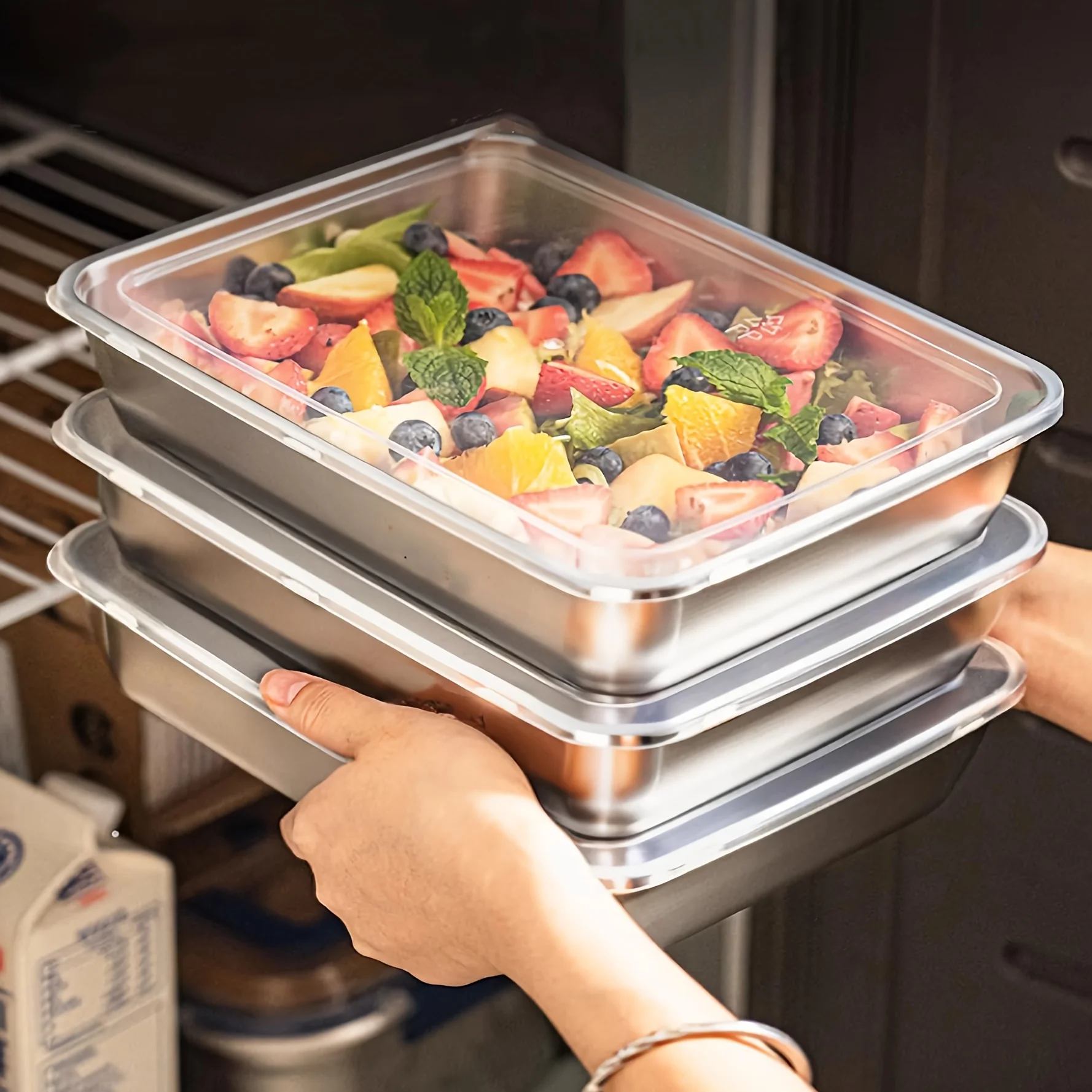 Conjunto de 3 Recipientes de A - Stainless Bento Box avaliação e preço