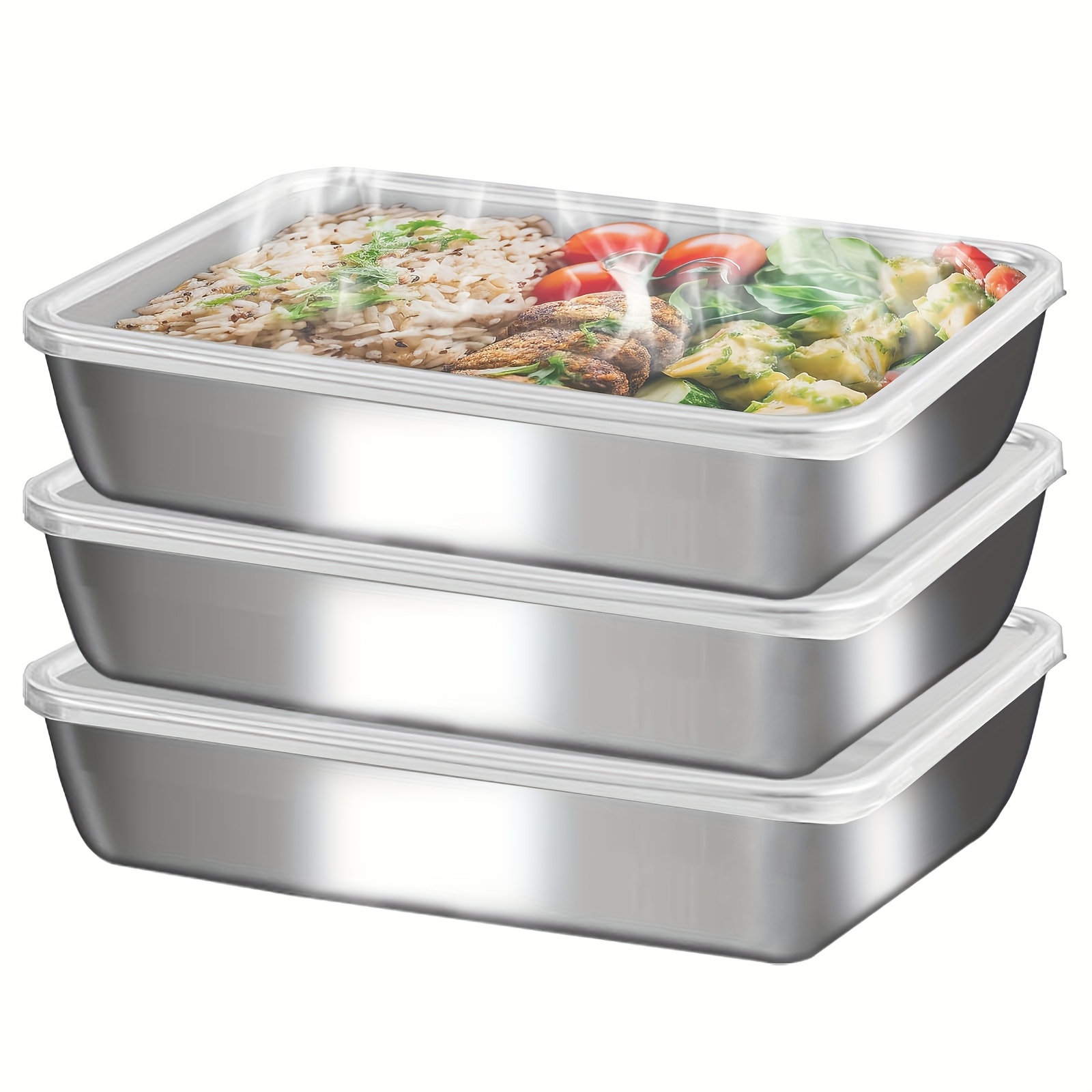 Conjunto de 3 Recipientes de A - Stainless Bento Box avaliação e preço
